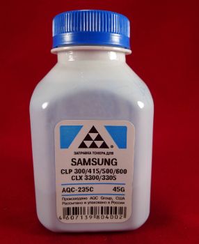 Тонер SAMSUNG CLP 300/315/320/325/360/415/500/510/600/610/660 Cyan (фл. 45г) (AQC-США) фас.Россия