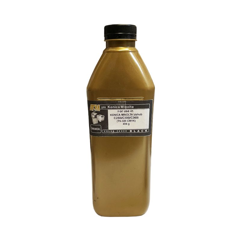Тонер для KONICA MINOLTA bizhub C250i/C300i/C360i (TN-328K) (фл,494,черный , Chemical) Gold ATM
