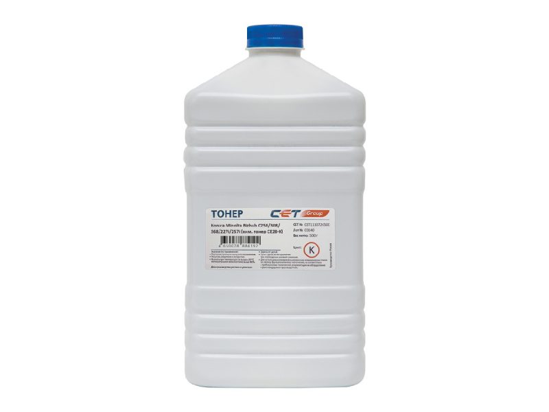 Тонер KONICA MINOLTA Bizhub C258 (Japan) Black, 500г/бут, CET111072K500, CE28-K (CPT)