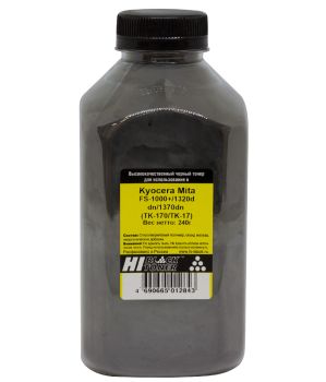 Тонер Kyocera FS-1000+/1320d/dn/1370dn (TK-170/TK-17) (Hi-Black) Bk, 240 г, банка