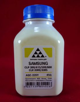 Тонер SAMSUNG CLP 300/315/320/325/360/415/500/510/600/610/660 Yellow (фл. 45г) (AQC-США) фас.Россия