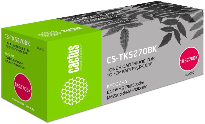Картридж лазерный Cactus CS-TK5270BK TK-5270BK черный (8000стр.)