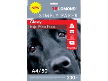 Фотобумага глянцевая односторонняя A4, 230 г/м, 50 л. (0102155) (Lomond)